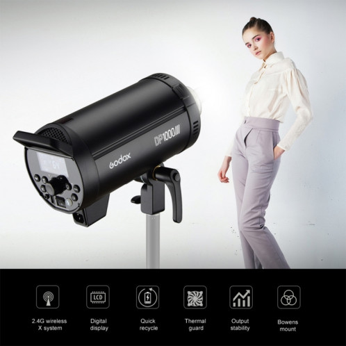 Godox DP1000III Studio Light Flash 1000ws Bowens Mount Studio Speedlight (UE Plug) SG01EU1625-07