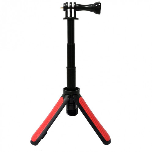 Multi-fonctionnel support de trépied pliable Selfie Monopod Stick pour GoPro HERO5 Session / 5/4 Session / 4/3 + / 3/2/1, caméras de sport Xiaoyi, longueur: 12-23cm (rouge) SH472R834-07