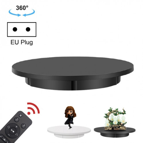 Présentoir rotatif électrique de 42 cm pour accessoires de prise de vue vidéo, charge : 100 kg, alimentation enfichable, (noir) SH499B1070-08