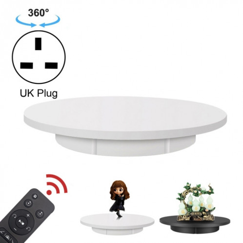 Stand de rotation électrique de 42 cm Stand de prise de vue vidéo PLATTILISSEUR, CHARGE: 100KG, FILET UK (Blanc) SH512W1538-07
