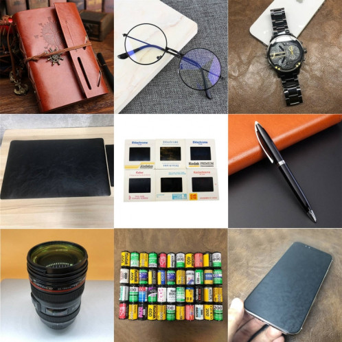 20 en 1 faux modèle d'appareil photo factice non fonctionnel pour Leica + modèles d'objectif d'appareil photo + modèle de téléphone + modèles de coque de film + ordinateur portable + lunettes + accessoires de SH1525321-04
