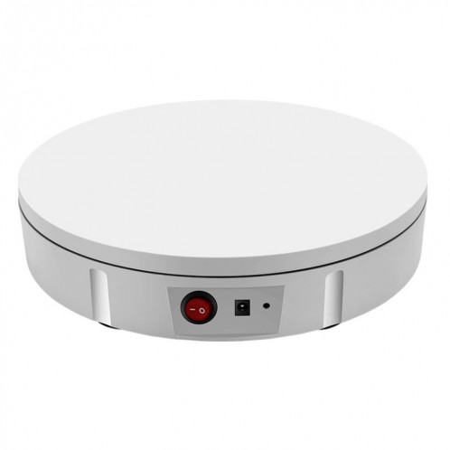 Stand de rotation électrique de 22 cm Stand de prise de vue vidéo PLATTIFIBLES, CHARGEMENT: 50KG, Bouchon EU (Blanc) SH534W1139-08