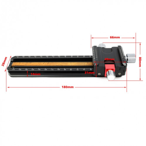 FITTEST Support de plaque à dégagement rapide pour tête de trépied en aluminium de précision 180 mm en aluminium de précision 2 voies SF1553749-05