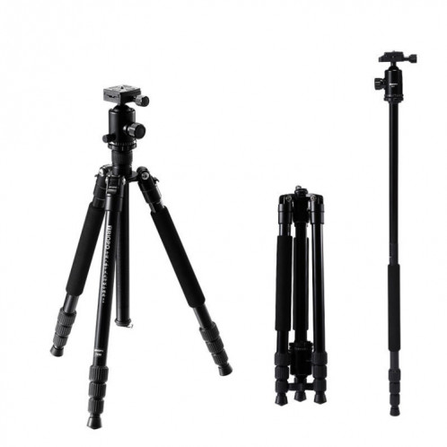 Monopod Triopo T258 en alliage d'aluminium avec tête de boule D2 (Noir) ST562B1655-08