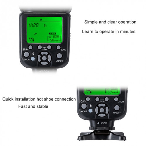 Triopo TR-982IIIIl flash lumière Speedlite pour Nikon (noir) ST563B249-07
