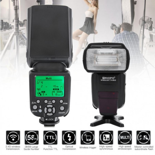 Triopo TR-982IIIIl flash lumière Speedlite pour Nikon (noir) ST563B249-07