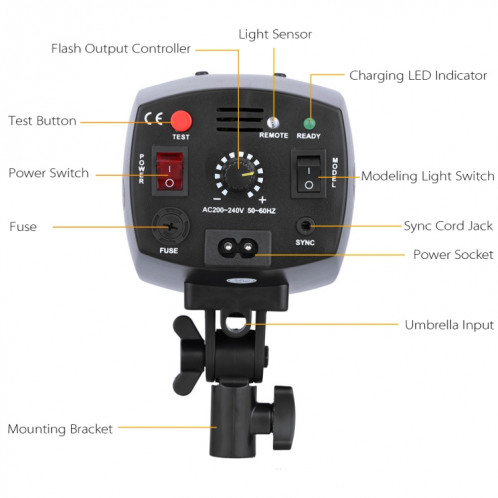 Godox K-180A Mini Master 180ws Studio Flash Flash Photo Flash Speedlight (UE Plug) SG18EU1145-05