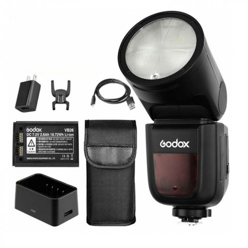 Godox V1P Tête ronde TTL Flash Speedlite pour Pentax (Noir) SG642B1250-08