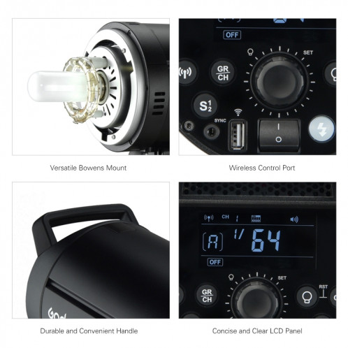 Godox DP600III Studio Flash Light 600ws Bowens Mount Studio Speedlight (UE Plug) SG75EU182-08