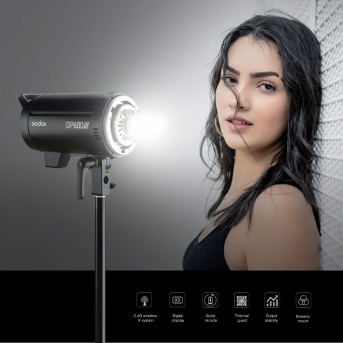 Godox DP600III Studio Flash Light 600ws Bowens Mount Studio Speedlight (UE Plug) SG75EU182-08
