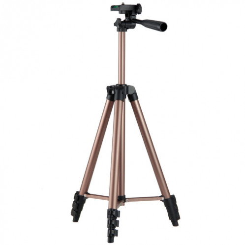 Support trépied en alliage d'aluminium en aluminium de 130 cm à 4 sections avec tête en trois dimensions (Champagne Gold) SH86CJ1609-07
