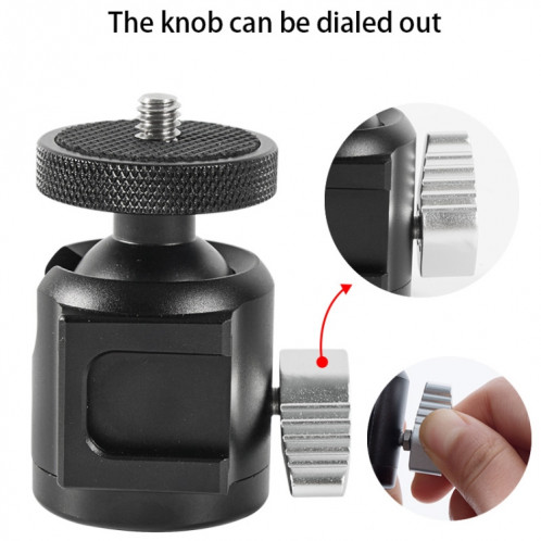 Tête d'adaptateur de trépied d'alliage froide d'aluminium de bexine HK25 en alliage d'aluminium (noir) SB708B1813-07