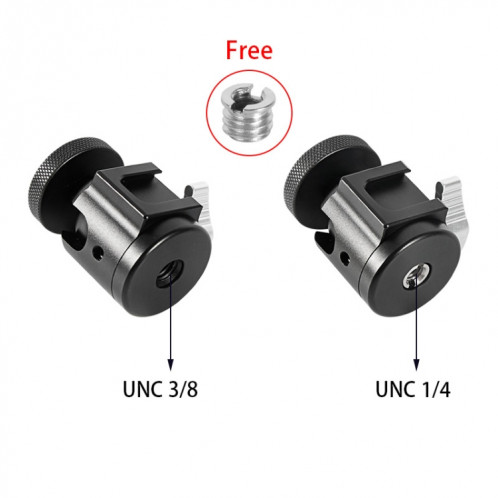 Tête d'adaptateur de trépied d'alliage froide d'aluminium de bexine HK25 en alliage d'aluminium (noir) SB708B1813-07