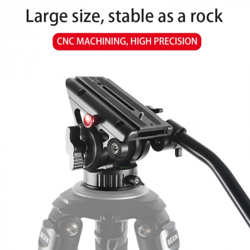 BEXIN VH-105 360 degrés Panorama Heavy The Tripod Action Fluid Head Head Head (Noir) SB709B592-09
