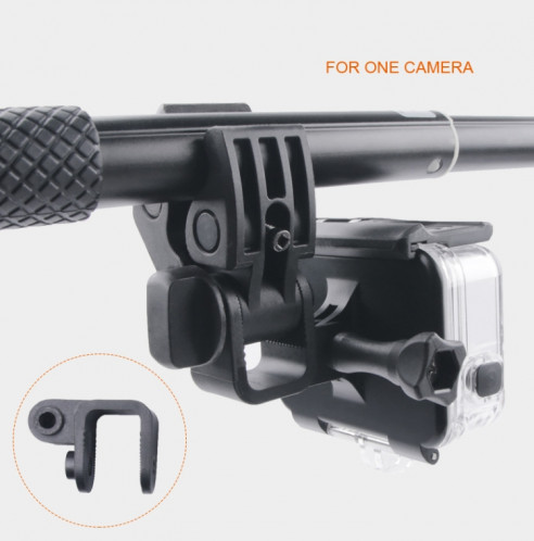 Adaptateur de montage avec pince pour montage arrière avec couvercle arrière étanche pour GoPro HERO6 / 5 (noir) SH730B1843-015