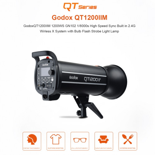 GODOX QT1200IIM 1200WS 1/8000S STROBE STROBE HAUTEUR LUMIÈRE FLASS (PLUGE AU) SG81AU1208-07