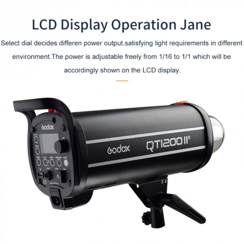 GODOX QT1200IIM 1200WS 1/8000S STROBE STROBE HAUTEUR LUMIÈRE FLASS (PLIGE EU) SG81EU1230-07