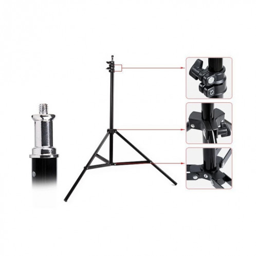 GODOX SN304 2,0m Hauteur Photographie Aluminium Light Stand pour la lumière flash du studio (noir) SG887B71-05