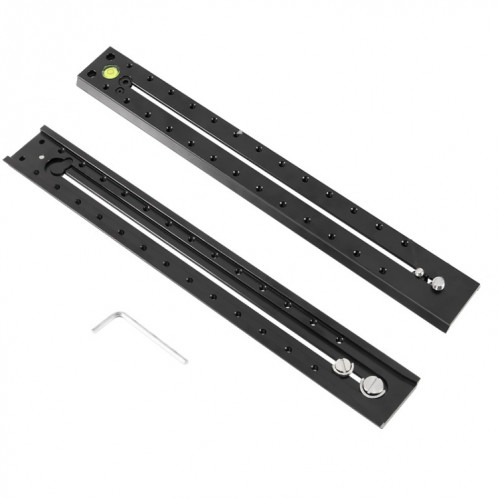 BEXIN B380-50 380mm Length Aluminum Alloy Extended Quick Release Plate for Manfrotto / Sachtler (Black) SB936B50-04