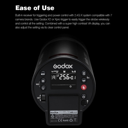 Godox AD300 Pro 300WS TTL HSS Pocket Flash Outdoor Speedlite Light 8203; Kits (Plug EU) SG37EU1583-08