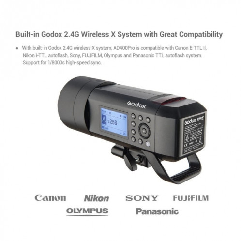 Godox AD400 Pro Witstro 400WS All-in-One Outdoor Flash 2,4 GHz Speedlite Light (Royaume-Uni) SG38UK461-08