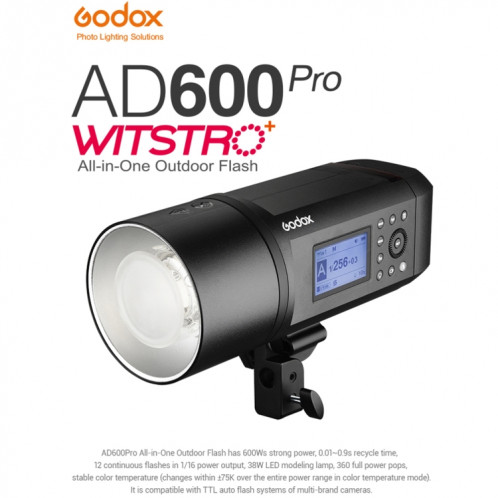 Godox AD600 Pro Witstro 600WS All-in-One Outdoor Flash 2,4 GHz Speedlite Light (Royaume-Uni) SG39UK1672-07