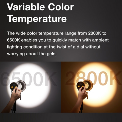 Godox ML60BI 60W LED Lumière 2800-6500K Réglage de la luminosité Vidéo Studio Flash Light SG66EU858-07