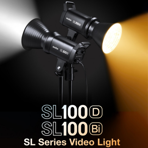 Godox SL100D 100W 5600K Lumière LED équilibrée en lumière du jour Studio Lumière vidéo continue (prise UE) SG69EU1211-07