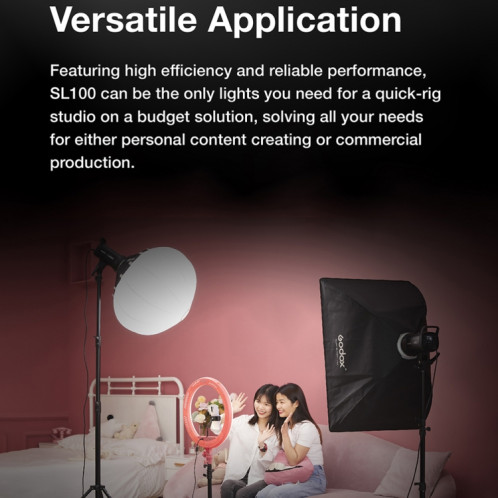 Godox SL100BI 100W 2800-6500K Lumière LED Studio Lumière vidéo continue () SG90EU1119-07