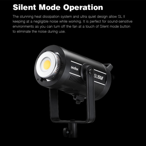 Godox SL150II 150W 5600K Lumière LED équilibrée en lumière du jour Studio Lumière vidéo continue () SG91EU1381-07