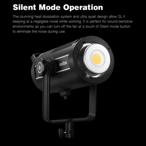 Godox SL200II 200W 5600K lumière LED équilibrée en lumière du jour Studio lumière vidéo continue () SG92EU1650-07