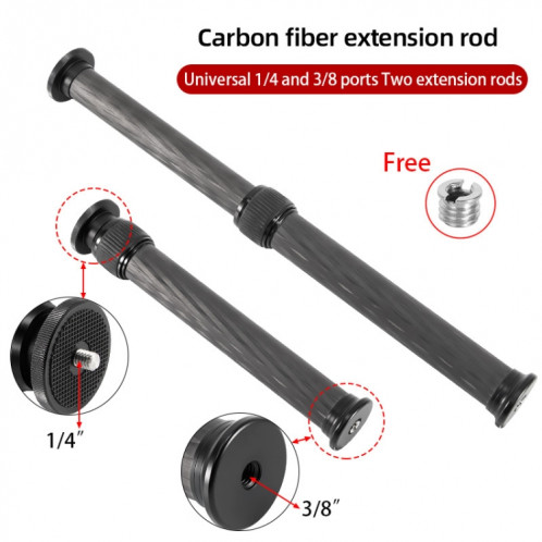 BEXIN P292C 236mm-396 mm Extension de trépied Pole Centre de fibre de carbone SB995B150-06