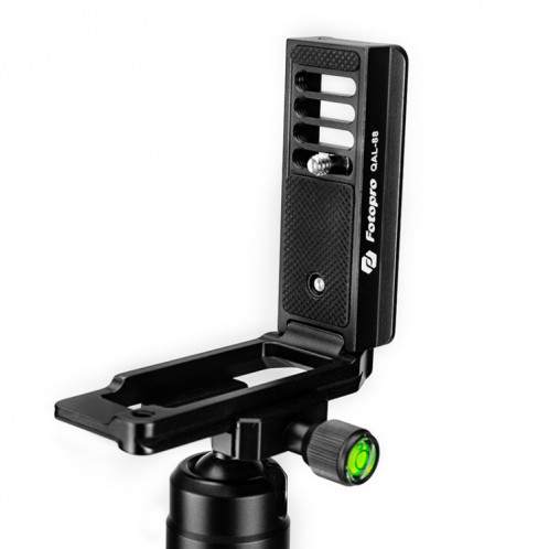 Fotopro QAL-88 2 en 1 Vertical Shoot 1/4 pouces Quick Release L Plate Bracket Base Holder (Noir) SF034B1794-010