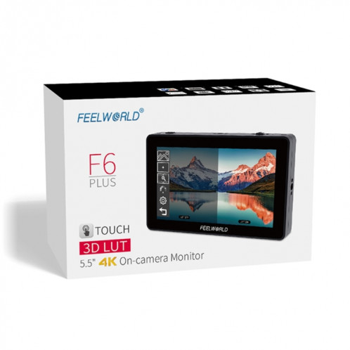 FEELWORLD F6 Plus V2 Moniteur de champ de caméra DSLR à écran tactile 3D LUT, IPS FHD1920x1080 Entrée et sortie HDMI 4K, avec bras inclinable SF20391238-08