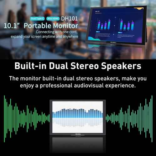 FEELWORLD DH101 Moniteur externe portable 10,1 pouces, double port USB-C à fonction complète SF20421828-06