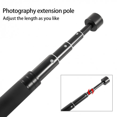 BEXIN P275A Rallonge en Alliage d'Aluminium Selfie Stick Extender, Longueur: 19cm-73cm SB2085338-06