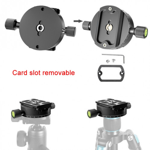 BEXIN QJ-08 Support de trépied de base de serrage rotatif panoramique à dégagement rapide SH208651-05