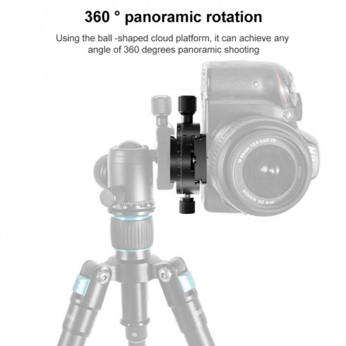 BEXIN QJ08-S Support de trépied de base de pince à dégagement rapide rotatif panoramique avec plaque de dégagement rapide SB20871148-05