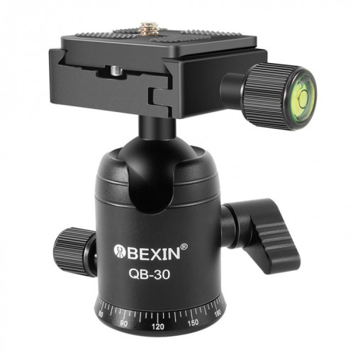 BEIXIN QB-30 Rotule panoramique en métal à rotation à 360 degrés avec plaque de dégagement rapide SB20921235-07
