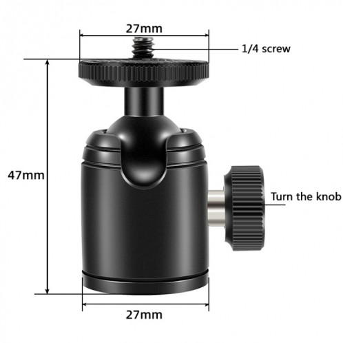 BEXIN K18 Mini rotule panoramique en métal à rotation de 360 degrés SB20951762-06