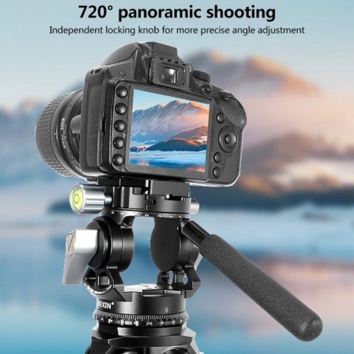 BEXIN DT-02S/S 2D Tête de traînée fluide à action de trépied panoramique à 360 degrés avec plaque de dégagement rapide SB20991920-07