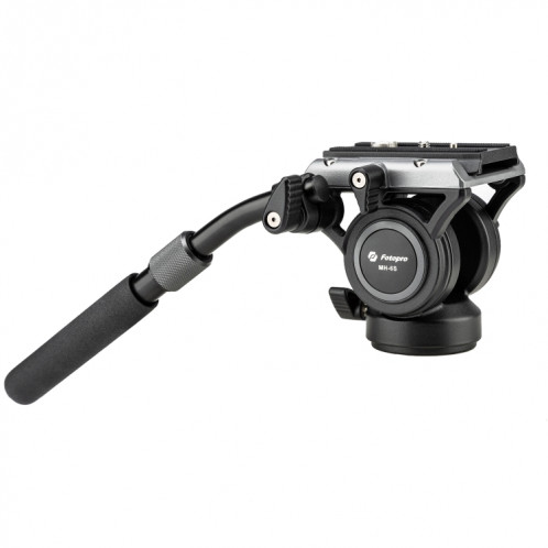 Fotopro MH-6S Trépied de caméra vidéo robuste en alliage d'aluminium à action fluide avec plaque coulissante (noir) SF125B1679-06