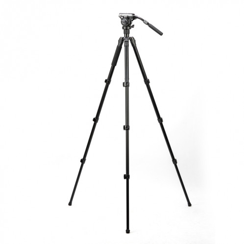 Fotopro S5i Support de trépied à 4 sections avec tête de traînée fluide (noir) SF126B478-07