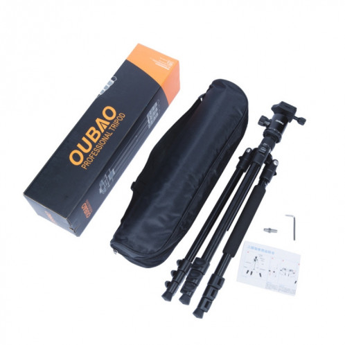 Triopo Oubao A-308S Trépied d'alliage d'aluminium portable réglable avec tête de boule pour caméra SLR ST21661454-014