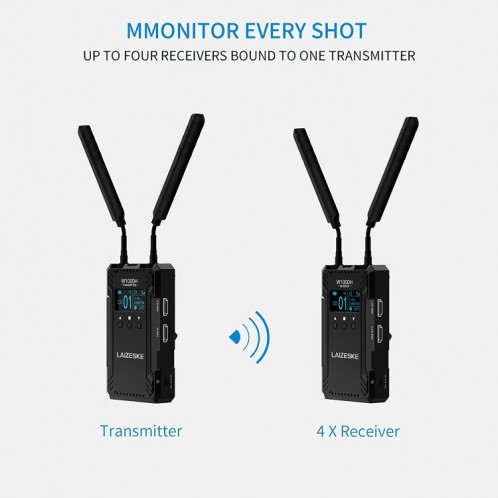 LAIZESKE W1000H Système de transmission vidéo sans fil HDMI 1000FT (Noir) SH173B1464-08