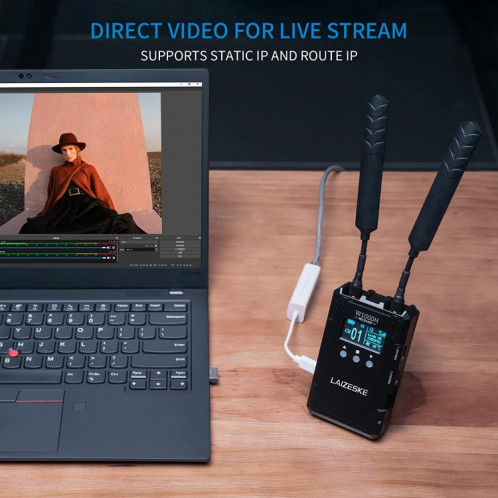 LAIZESKE W1000H Système de transmission vidéo sans fil HDMI 1000FT (Noir) SH173B1464-08
