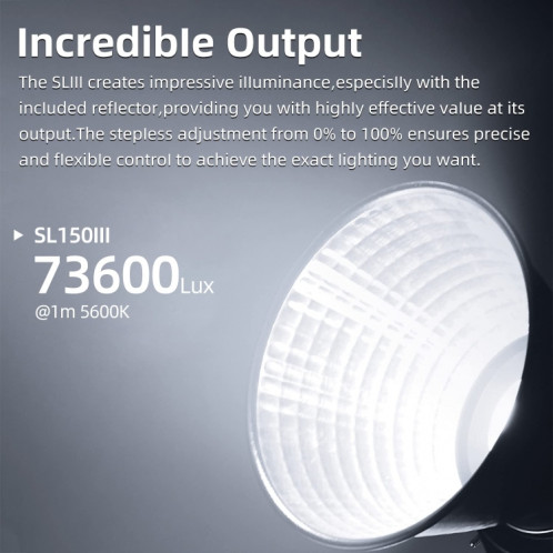 Godox SL150III 160W LED lumière 5600K lumière du jour Flash vidéo () SG93EU1391-07