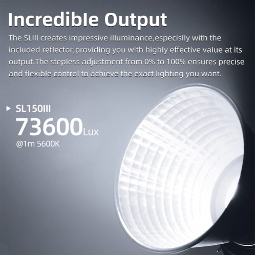 Godox SL150III 160W LED lumière 5600K lumière du jour Flash vidéo (prise UE) SG93EU1391-07