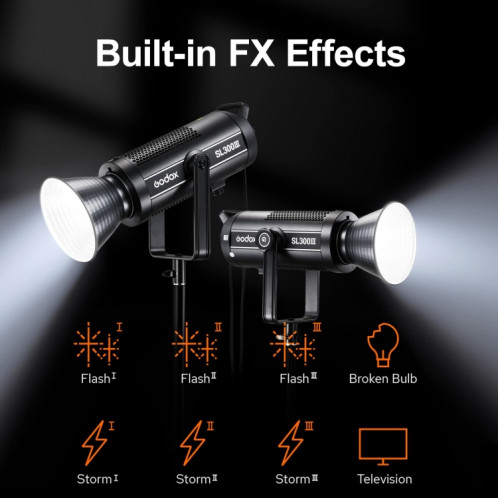 Godox SL300III 330W LED lumière 5600K lumière du jour Flash vidéo () SG94EU1766-08