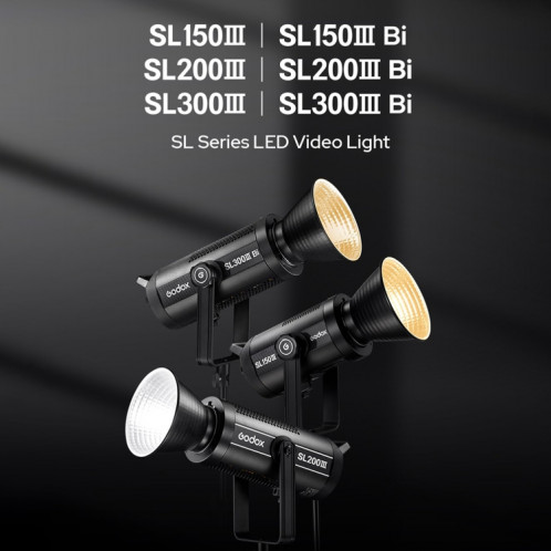 Lampe vidéo LED Godox SL300IIIBi 330W bicolore 2800K-6500K () SG97EU964-09